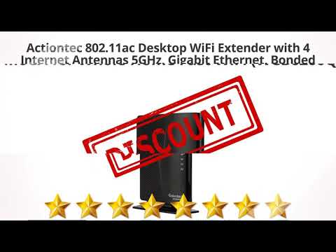 Actiontec 802.11ac Desktop WiFi Extender with 4 Internet Antennas  | Review and Discount