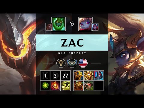 Zac Support vs Poppy - NA Challenger Patch 25.08