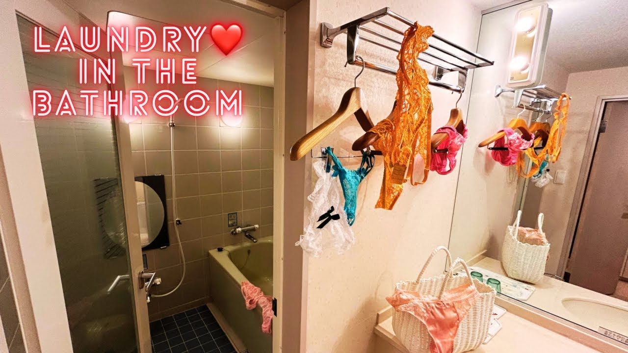 Laundry in the bathroom　/　my underwear collection