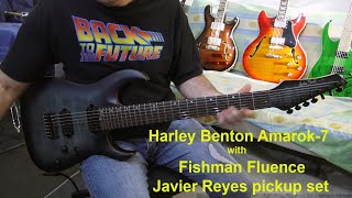Video thumbnail for Harley Benton Amarok-7 | Fishman Fluence Javier Reyes pickup set by thibderob
