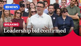 Andy Burnham confirms Labour leadership bid, gains Wes Streeting's support | The World | ABC News