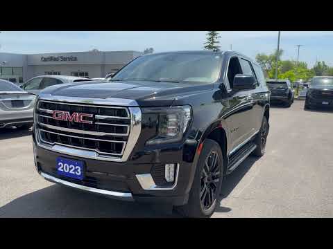 2023 GMC Yukon 4WD 4dr SLT in Onyx Black for sale at Budds' Chevrolet in Oakville, ON