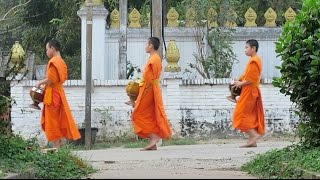 Luang Prabang AUTHENTIC Alms + Nate's Birthday! - YouTube
