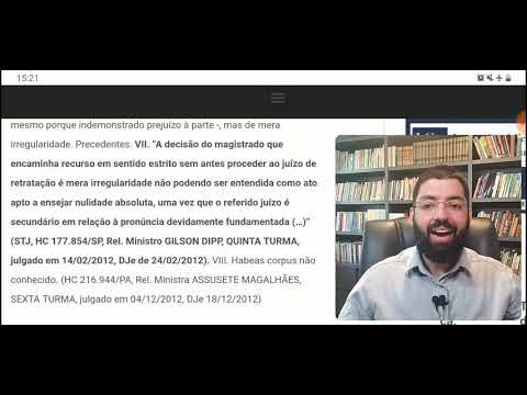 Recurso em sentido estrito: o juízo de retratação