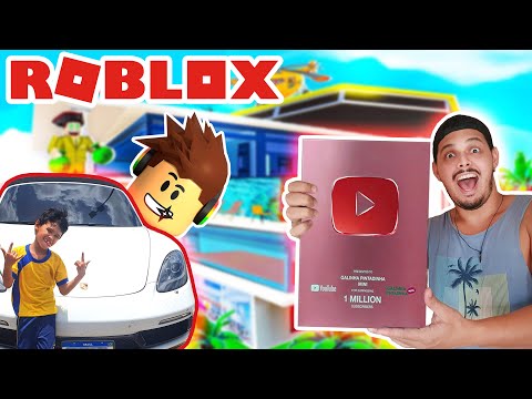 GANHEI uma PLACA RARA do YOUTUBE no ROBLOX Youtuber Tycoon
