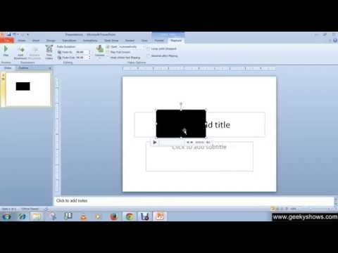 Microsoft PowerPoint 2010 Add and Play Movie in a Presentation