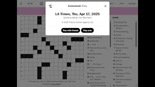 The Washington Post / LA Times Crossword 17/04/2025