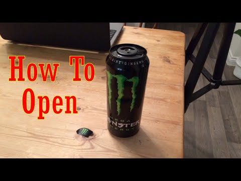Part of a video titled Open Monster Energy Drink Can - YouTube