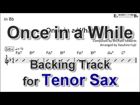 Once in a While - Backing Track with Sheet Music for Tenor Sax