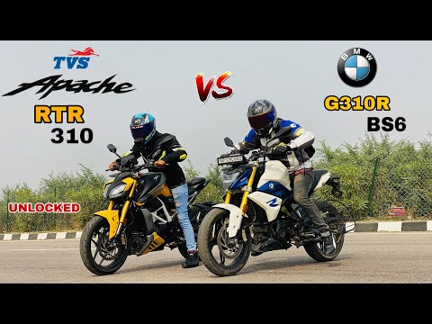 Thumbnail for tvs Apache RTR 310 vs bmw g310r | drag race | race till their potential 🔥 by BMW G310R