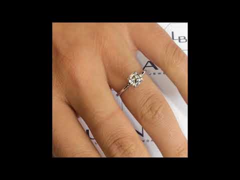 1 carat Cushion Cut Diamond Engagement Ring
