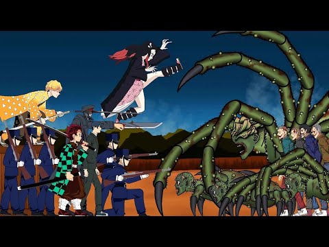 Demon Slayer VS Spider Clicker, Spiser Stalker - Drawing Cartoon2