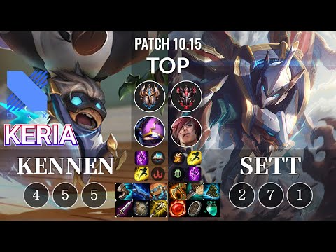 DRX Keria Kennen vs Sett Top - KR Patch 10.15