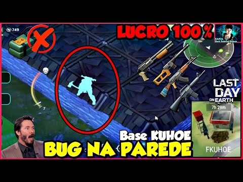 ●SEM GASTAR C4!! BUG ENTRAR NA PAREDE INVASÃO Base KUHOE = LUCRO 100% 👁 #LastDayOnEarth #ldoe