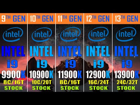 INTEL i9 9900K vs INTEL i9 10900K vs INTEL i9 11900K vs INTEL i9 12900K  vs INTEL i9 13900K ||