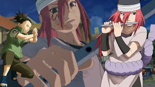 Tayuya (Curse Seal) VS Shikamaru ＆ Temari