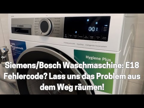 Fix error code E18 | Siemens, Bosch washing machines (DIY)