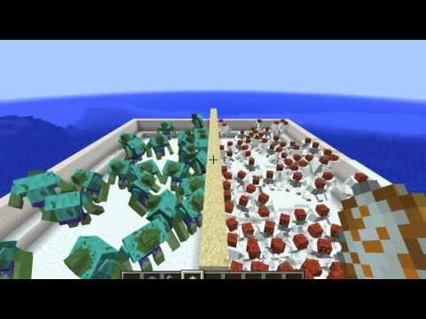 Minecraft: MUTANT SNOW GOLEM VS MUTANT ZOMBIE!!