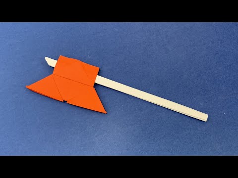 Origami Axe | How to make a paper axe | paper guns