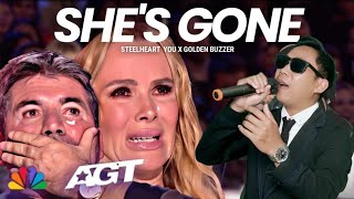 Download lagu The jury was made to cry hysterically by Tamao performing the song She's Gone | AGT 2023 mp3