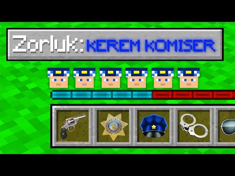 KEREM KOMİSER ZORLUK SEVİYESİ! 😱 - Minecraft