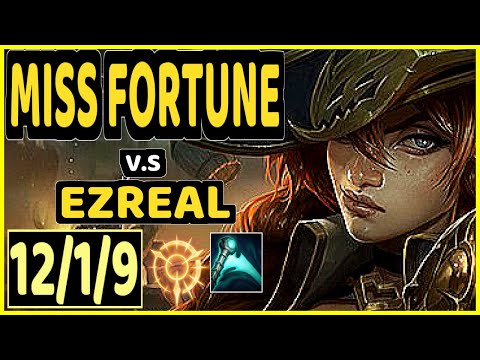 DOUBLELIFT (MISS FORTUNE) vs EZREAL - 12/1/9 KDA BOTTOM ADC CHALLENGER GAMEPLAY - NA