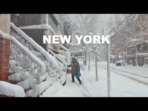 New York Blizzard 2026 Manhattan Heavy Snowfall Walk in New York City Snowstorm 2026 NYC Blizzard