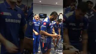 Mumbai Indians ipl team pollard birthday celebration after winning the ipl