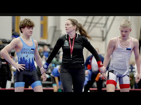 U20 Raimond Prous (EST) vs Dominik Samuel (EST) 55kg final! Greco-roman boys youth wrestling.