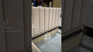 🤩🤩 lit capitonné coffret/ sans tête de lit tissu anti tache bois rouge prix d'atelier