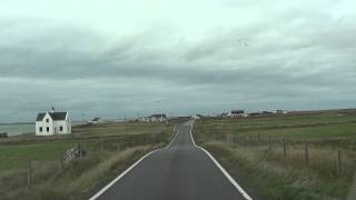 Driving on North Uist, Outer Hebrides, Scotland