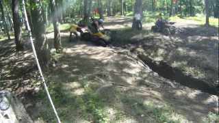 preview picture of video 'GO PRO HD grizzly 700 stuck in the mud and riding at BADLANDS ATTICA INDIANA!!!'