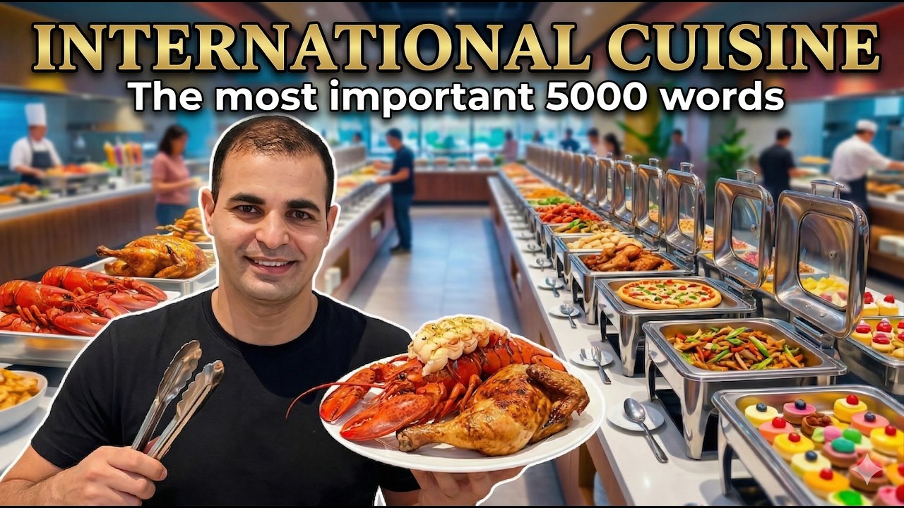 الأكلات العالمية باللغة الانجليزية | كورس أهم 5000 كلمة في اللغة الإنجليزية
