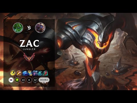 Zac Jungle vs Poppy - KR Grandmaster Patch 12.15