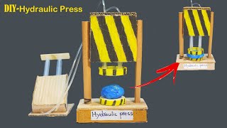 Make a Hydraulic Press model from cardboard - Science project working model