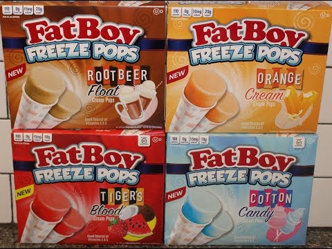 FatBoy Freeze Pops Cream Pops: Root Beer Float, Orange Cream, Tiger’s Blood & Cotton Candy Review