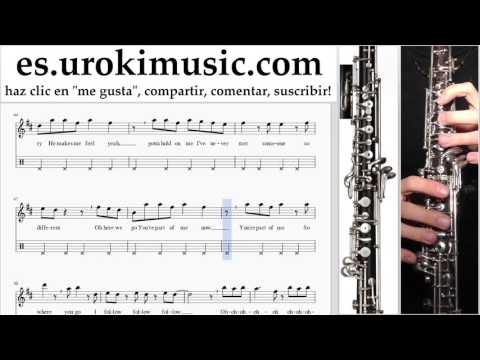 Como Tocar Oboe Shakira Can't Remember to Forget You Parte#2 Clases Notas Musicales Tutorial