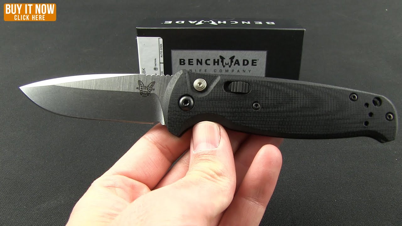 Benchmade CLA Drop Point Automatic Knife Black G-10 (3.4" Black) 4300BK