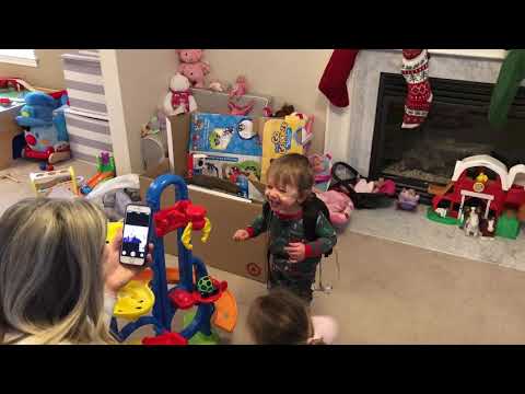 Asher Cracking Up at his new Oball Go Grippers Bounce ‘N Zoom Speedway