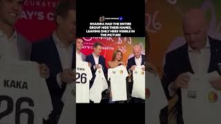 Shakira Turns Jersey to Show Only Her Name at FIFA Event