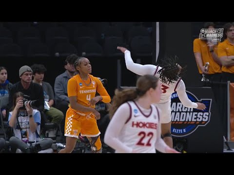 Walker SWINGS At Soule, Then SHOVES Her DOWN & NO FOUL Called | Sweet 16, Tennessee vs Virginia Tech