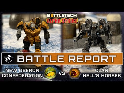 Clan Hell's Horses vs Oberon Confederation | BattleTech Alpha Strike Battle Report | ilClan Era