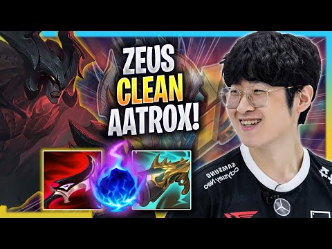 ZEUS IS SUPER CLEAN WITH AATROX! - T1 Zeus Plays Aatrox TOP vs Rumble! | Season 2023