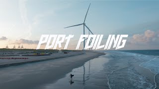 Surffoiling at the Port of Rotterdam, the maasvlakte 