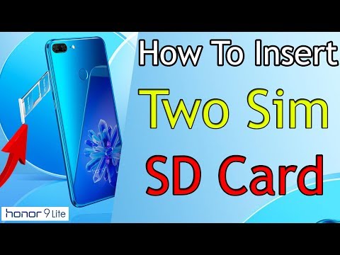 How to insert sim card & SD card on honor 9 lite - Easy