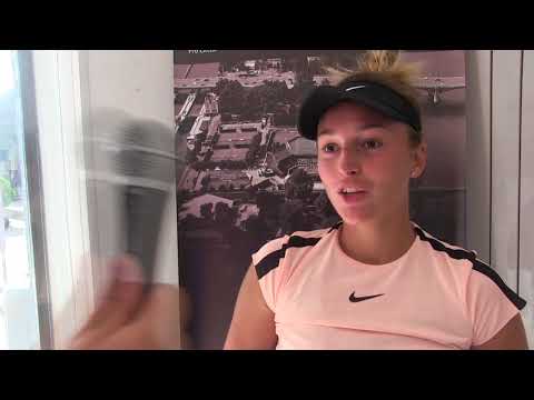 Anastasia Detiuc po vítězství v 1. kole kvalifikace ITF Praha