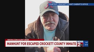 Manhunt underway for Crockett County inmate