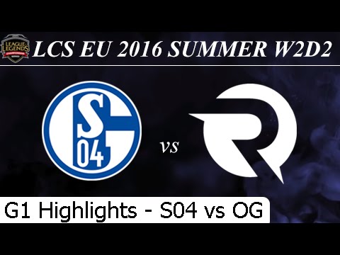 S04 vs OG Game 1 Highlights - LCS EU Summer 2016 W2D2M10 Schalke 04 vs Origen
