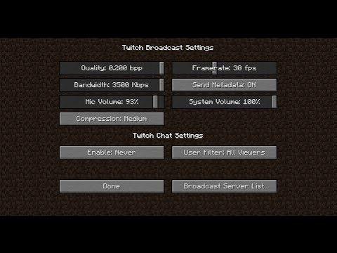 Minecraft Twitch One-Click Streaming Integration -- Feature Preview