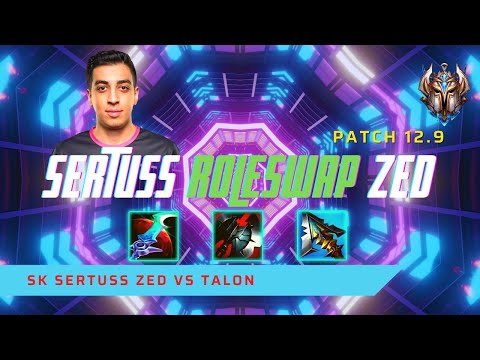 SERTUSS ROLESWAP JUNGLE ZED! - SK Sertuss Plays Zed Jungle vs Talon! | LoL Patch 12.9